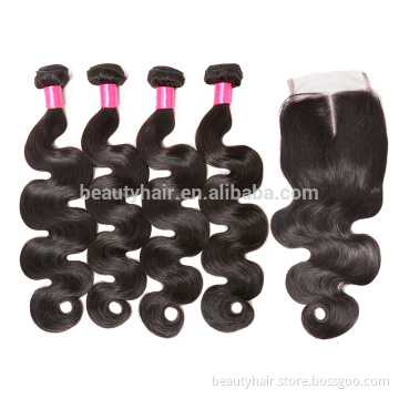 2016 Fashion Style Factory Price Human Hair Bundles With Lace Closure